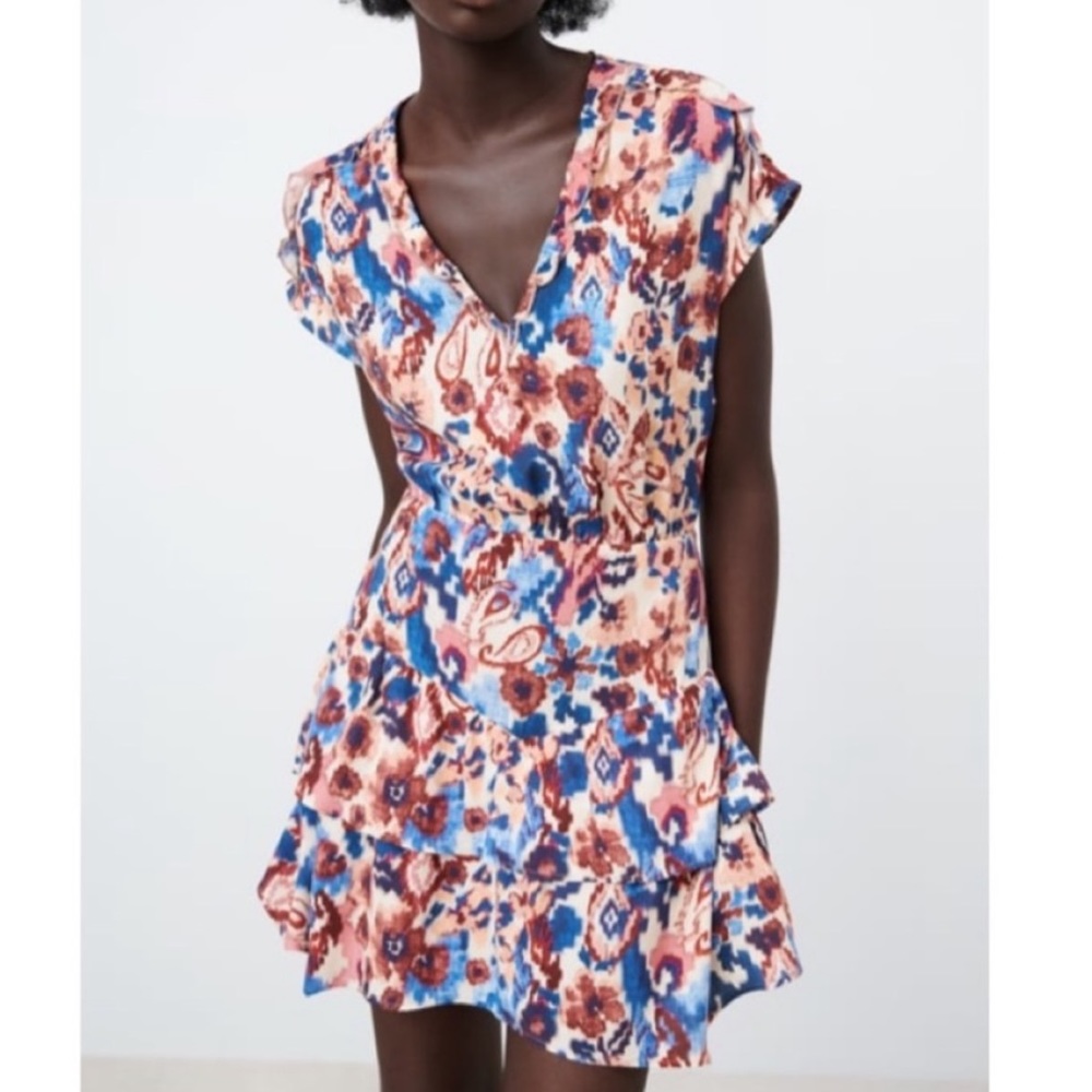 Zara print mini summer dress